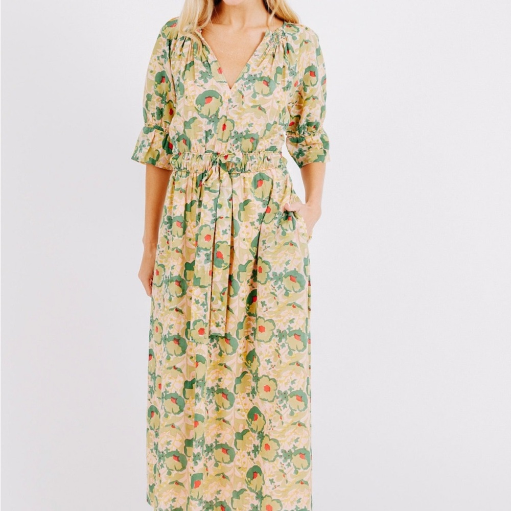 Mirth vienna drawstring waist dress in rose bloom - Size medium